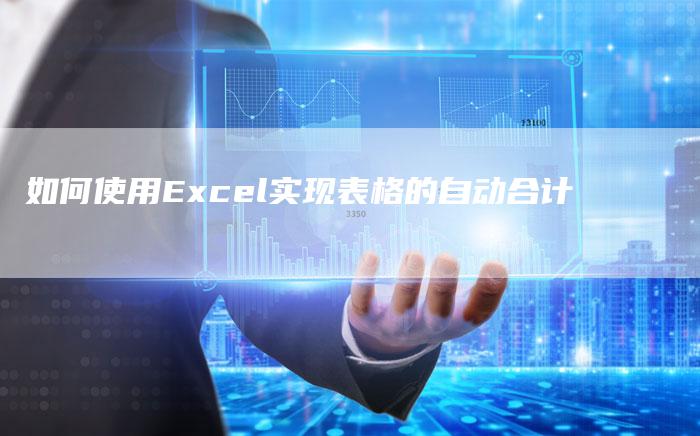 如何使用Excel实现表格的自动合计