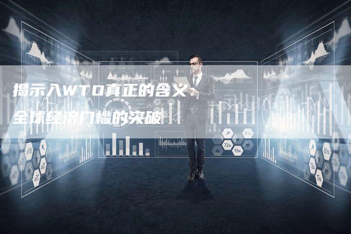 揭示入WTO真正的含义：全球经济门槛的突破