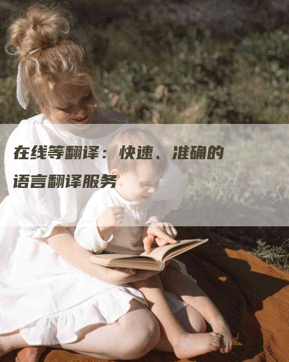 在线等翻译：快速、准确的语言翻译服务