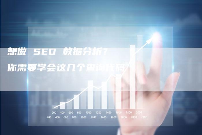 想做 SEO 数据分析？你需要学会这几个查询代码