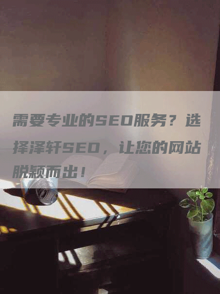 需要专业的SEO服务？选择泽轩SEO，让您的网站脱颖而出！